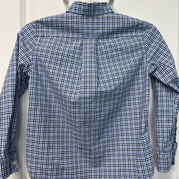 Ralph Lauren Boys' Windowpane Blue/White Check Button-Down Shirt Big Kid S (8) - Picture 4 of 9